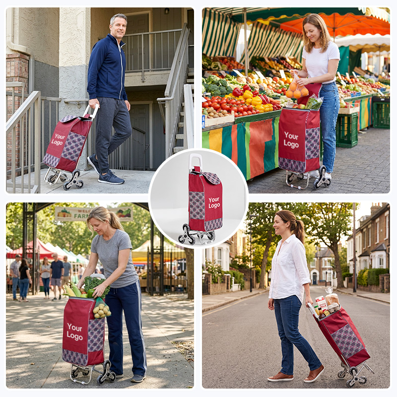 Foldable Grocery Cart – Rolling Cart for Supermarket