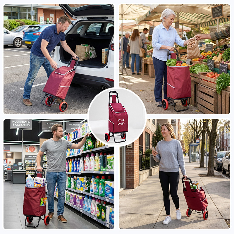 Small Shopping Carts | Strong Bird Folding Utility Cart for Daily Errands