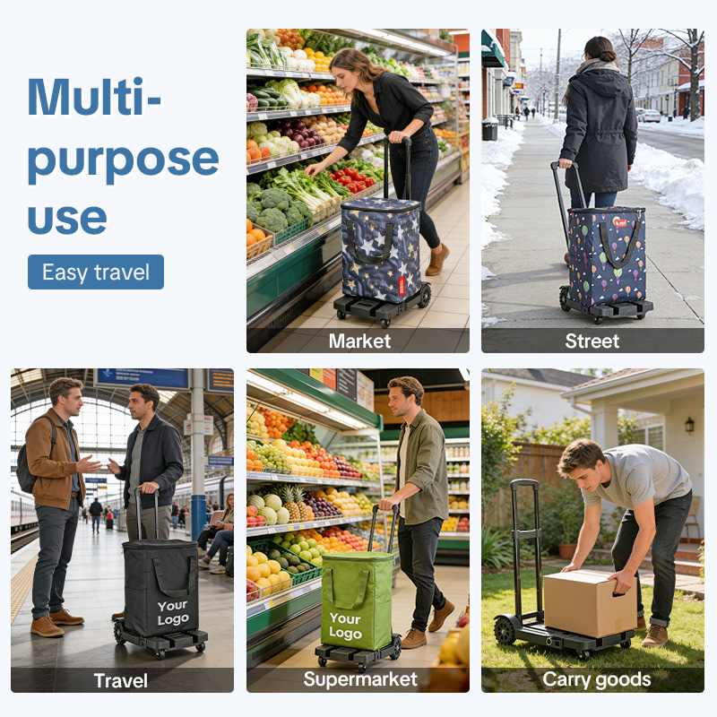 Folding Flatbed Cart – Heavy Duty Hand Truck Utility Trolley