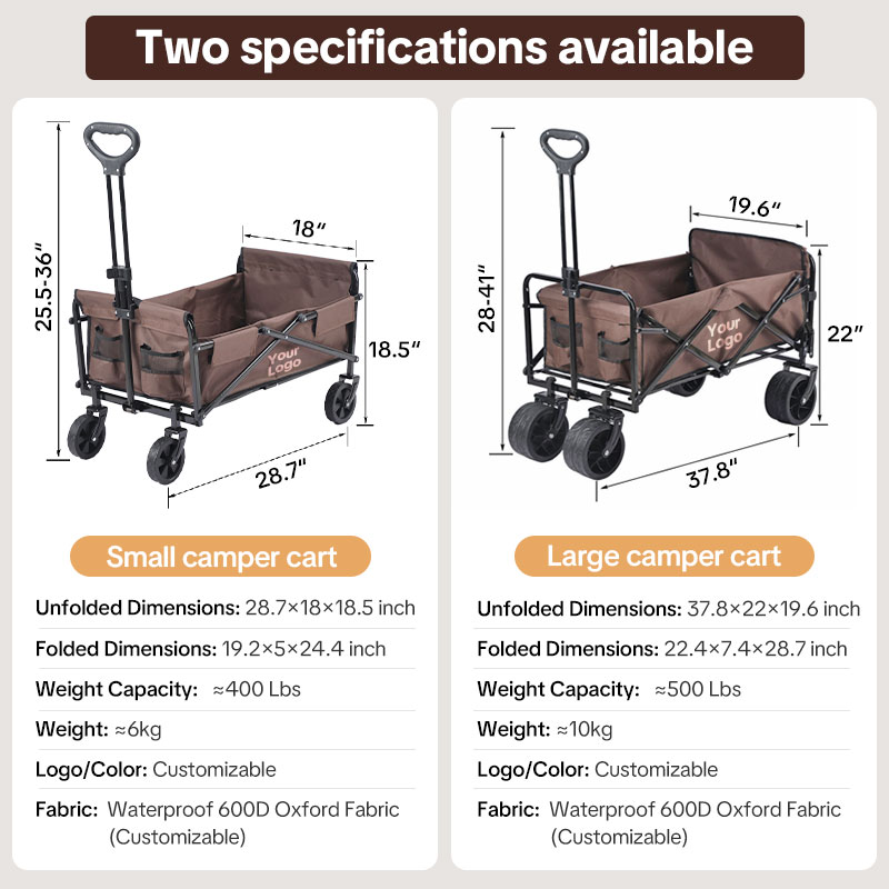 Custom Collapsible Wagon Cart | Personalized Heavy Duty Folding Wagon for Camping, Beach & Garden | Build Your Own Utility Cart with Wheels