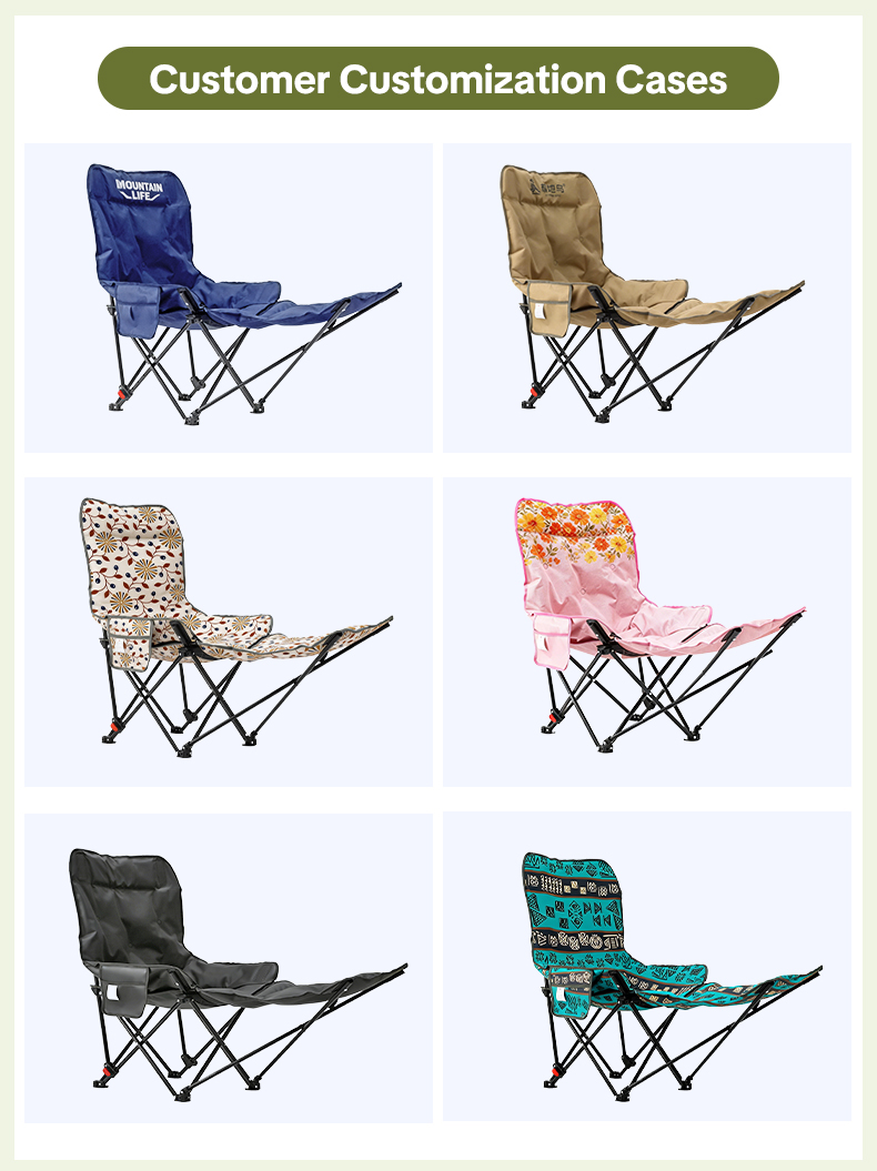 Adjustable High-Back Reclining Camping Chair STRONG BIRD Custom Logo Reclining Camping Chair with Adjustable Back Folding Camp Recliner for Adults Portable High Back Oversized  for Corporate Branding & Gifts