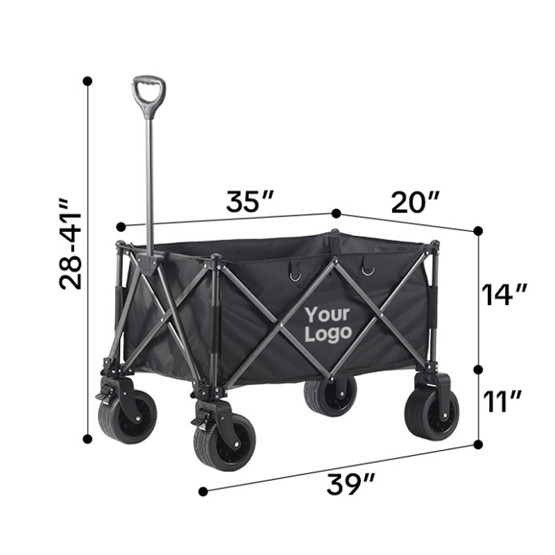Grocery Shopping Wagon Foldable Utility Wagon Outdoor Cart