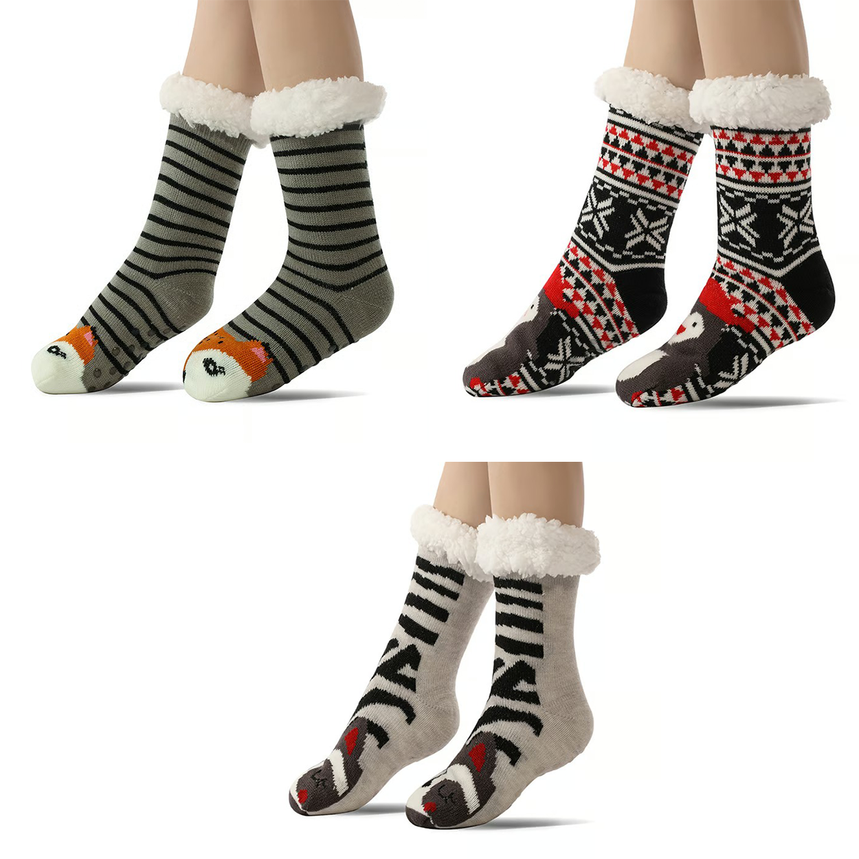 Cute Animal Ultra-thick Slipper Home Socks