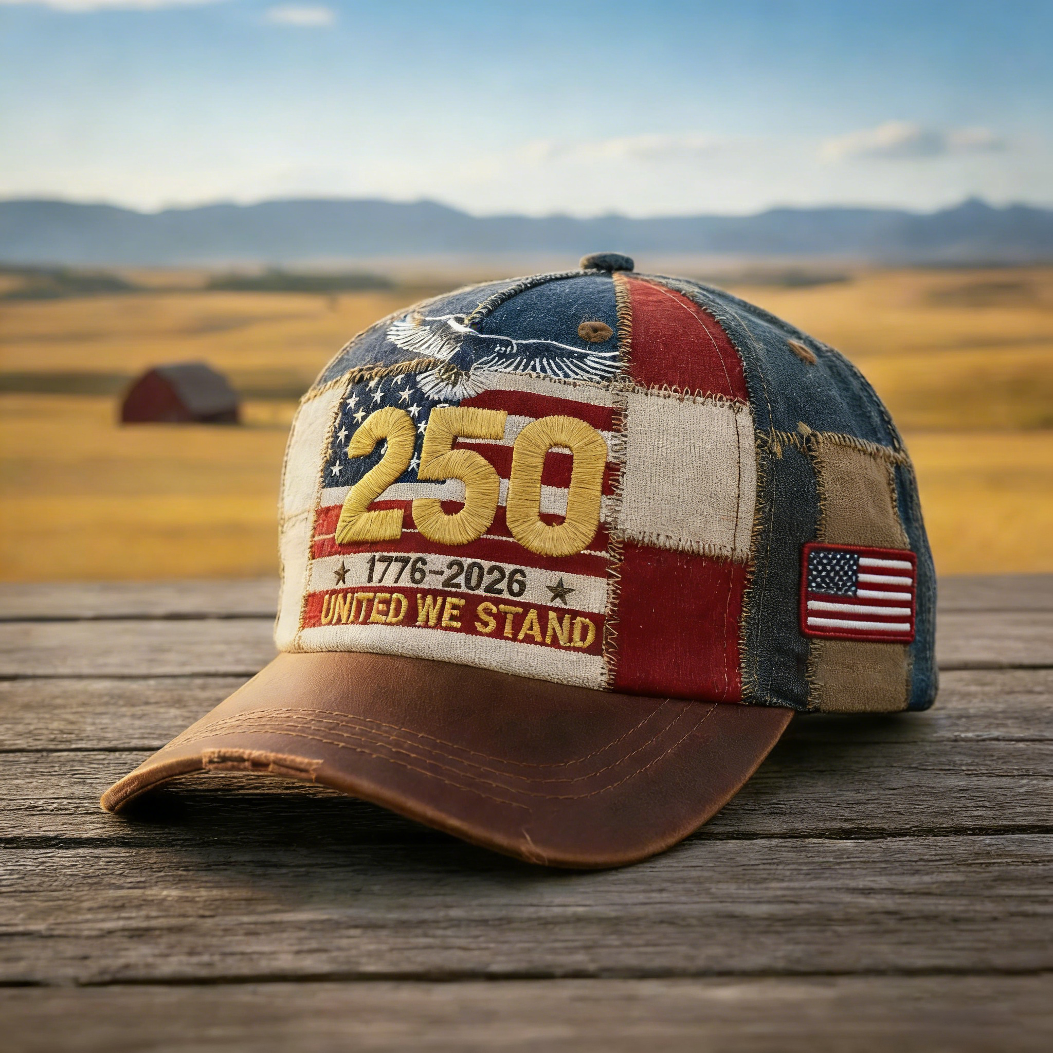 🔥USA 250th Anniversary Vintage Patchwork Baseball Cap