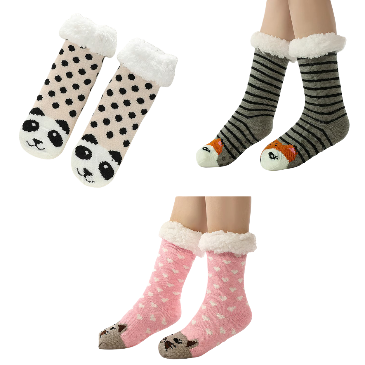 Cute Animal Ultra-thick Slipper Home Socks