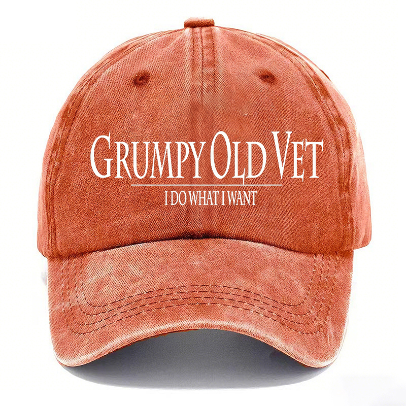 🧢GRUMPY OLD-Vintage Washed Baseball Cap