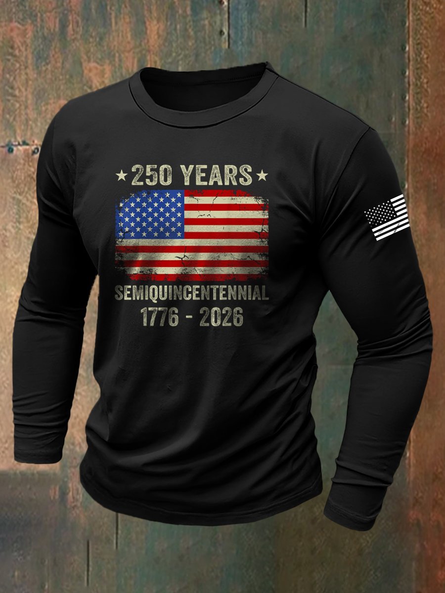 Men's Vintage Army 250th Anniversary Long-Sleeve T-Shirt