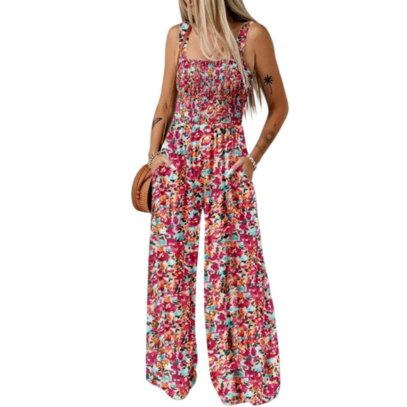 💥💕Women's Casual Print Sleeveless Overalls Jumpsuits