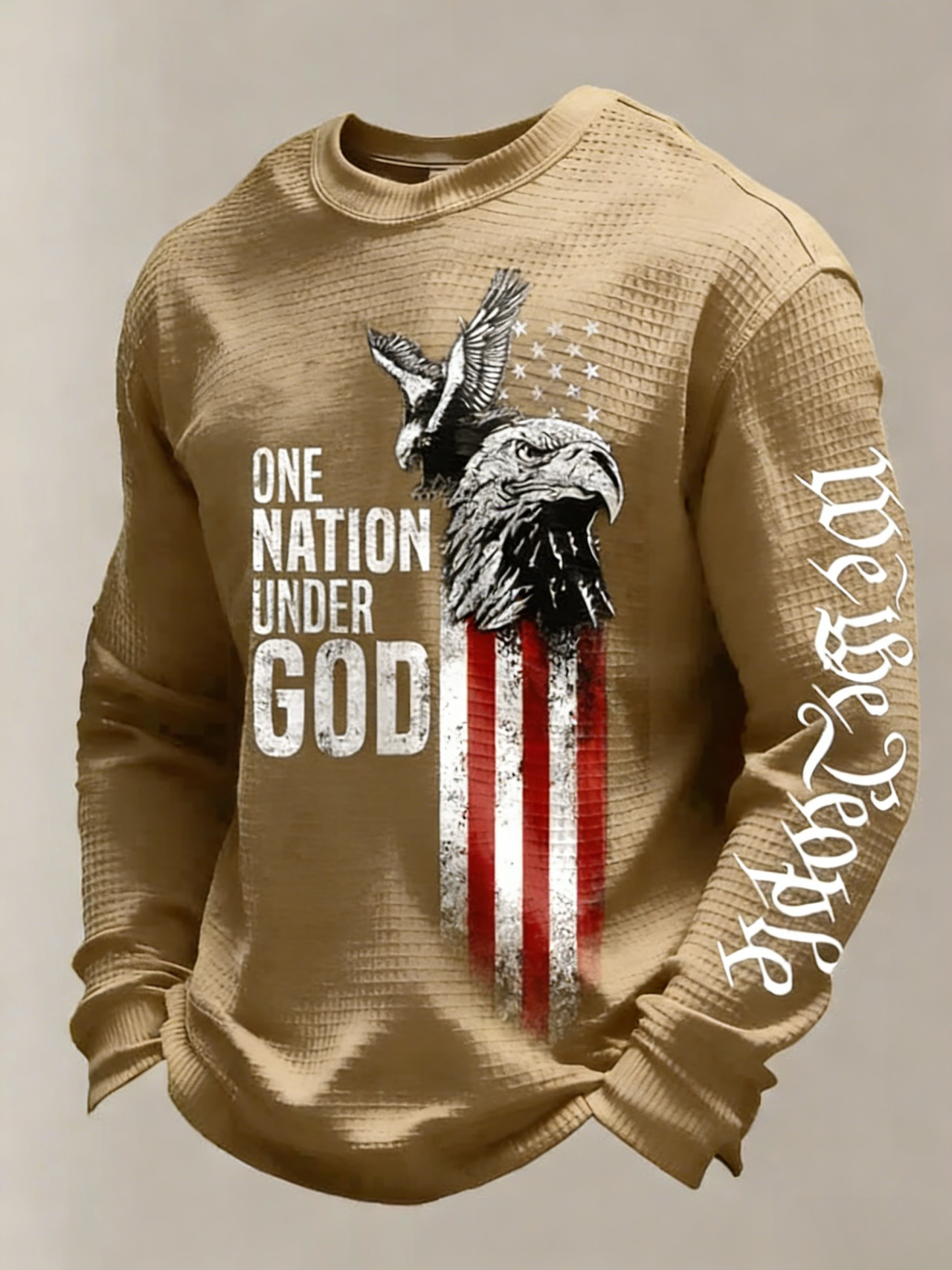 Men's Retro Faith Printed Casual Long-Sleeved Top