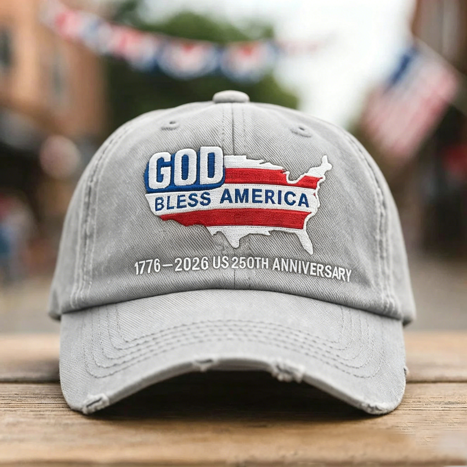 🇺🇸 God Bless America 250th Anniversary Vintage Cap