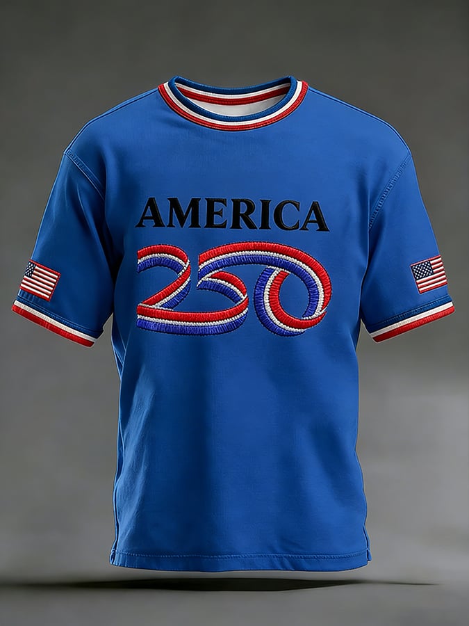 Men's 250th Anniversary of the United States Faith Print Short Sleeve T-shirt