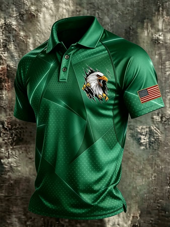 Men's 250th Anniversary Printed Business Polo Shirt