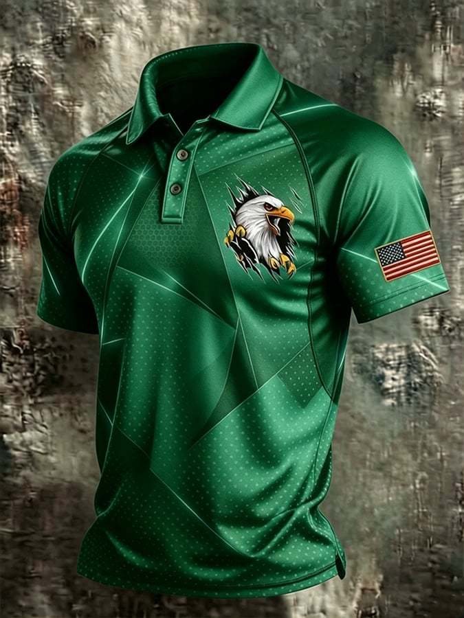 Men's 250th Anniversary Printed Business Polo Shirt