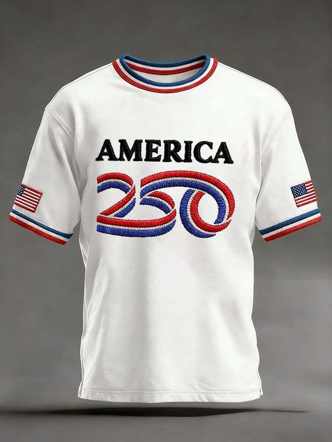 Men's 250th Anniversary of the United States Faith Print Short Sleeve 