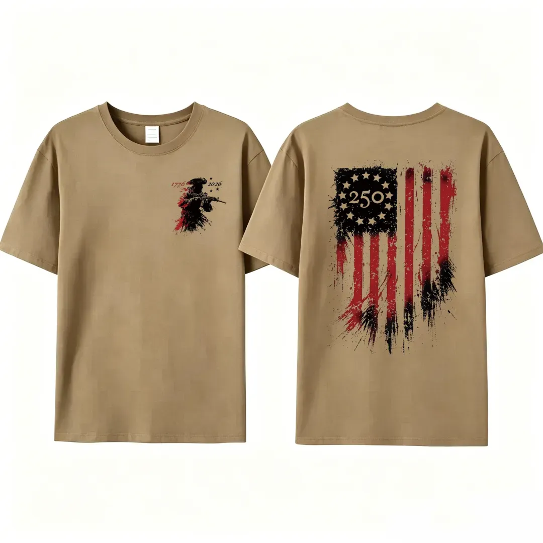 250th Anniversary Distressed American Flag T-Shirt