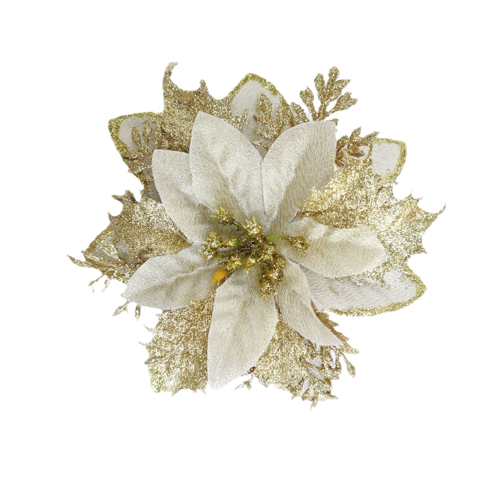 Christmas Tree Poinsettia Ornaments