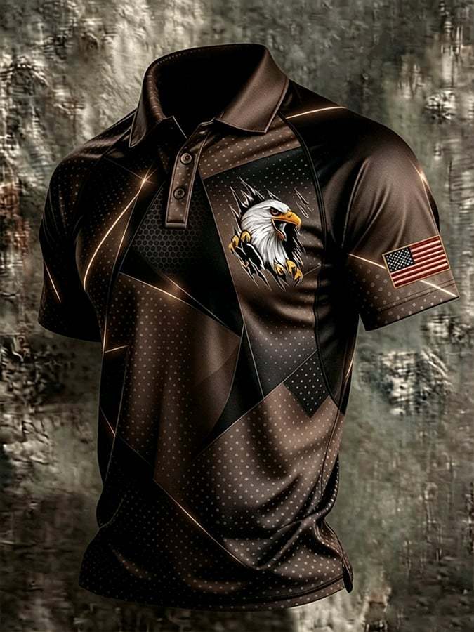 Men's 250th Anniversary Printed Business Polo Shirt