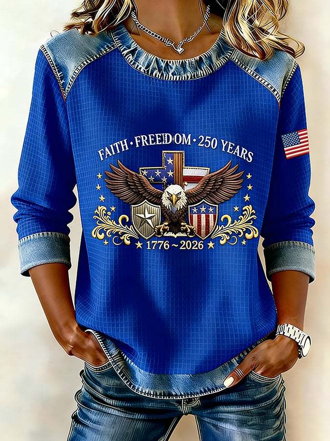 Women's 250th Anniversary Printed Short-Sleeved T-Shirt