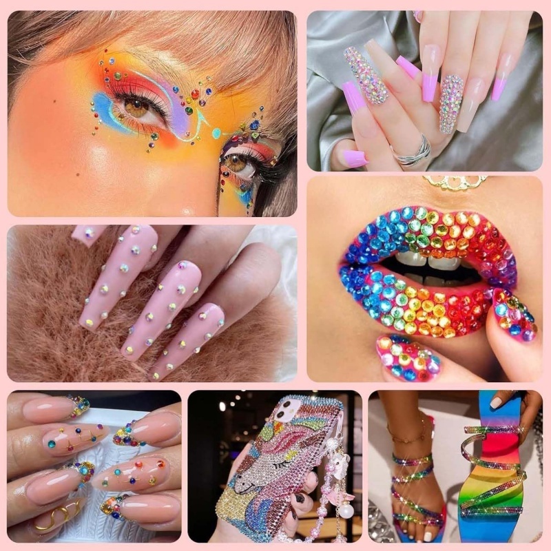 🔥[50% OFF LAST THREE DAYS]VIBRANT GEMS 26000Pcs Resin Rhinestones with Tweezers for Crafting Mixed-Color 3mm Bedazzling Crystal with 3Pcs 10ml B7000 Jewelry Glue for DIY Crafts Clothing Tumblers Shoes Fabric Nail Art Colorful-JKL
