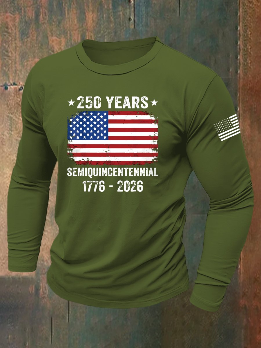 Men's Vintage Army 250th Anniversary Long-Sleeve T-Shirt