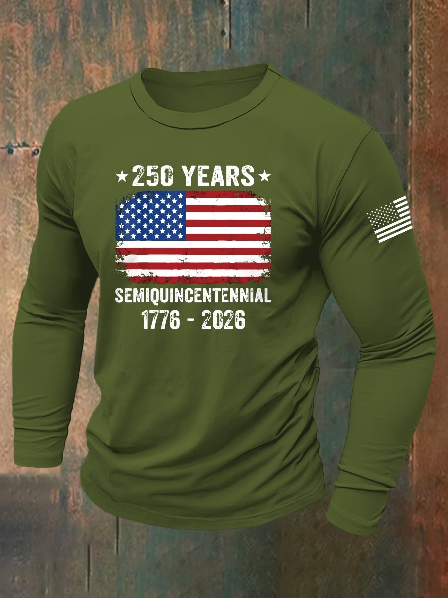 Men's Vintage Army 250th Anniversary Long-Sleeve T-Shirt