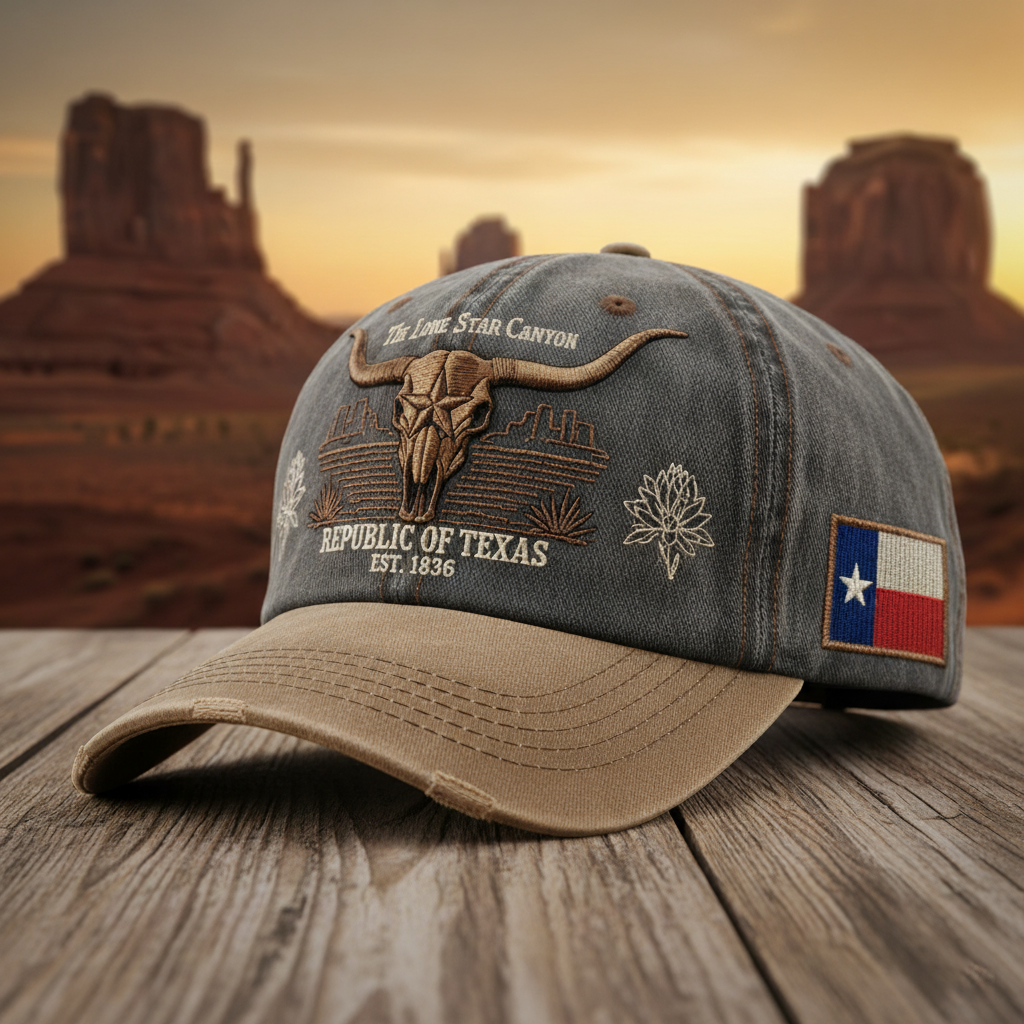 🎩 Republic of Texas "Lone Star Canyon" Vintage Cap 🌵