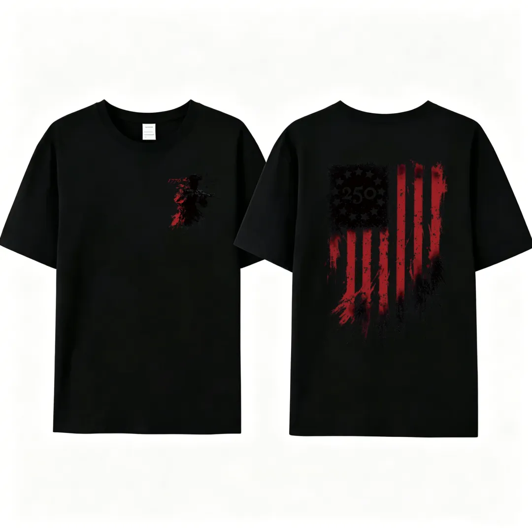 250th Anniversary Distressed American Flag T-Shirt