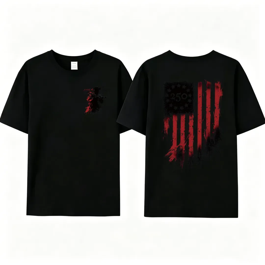250th Anniversary Distressed American Flag T-Shirt