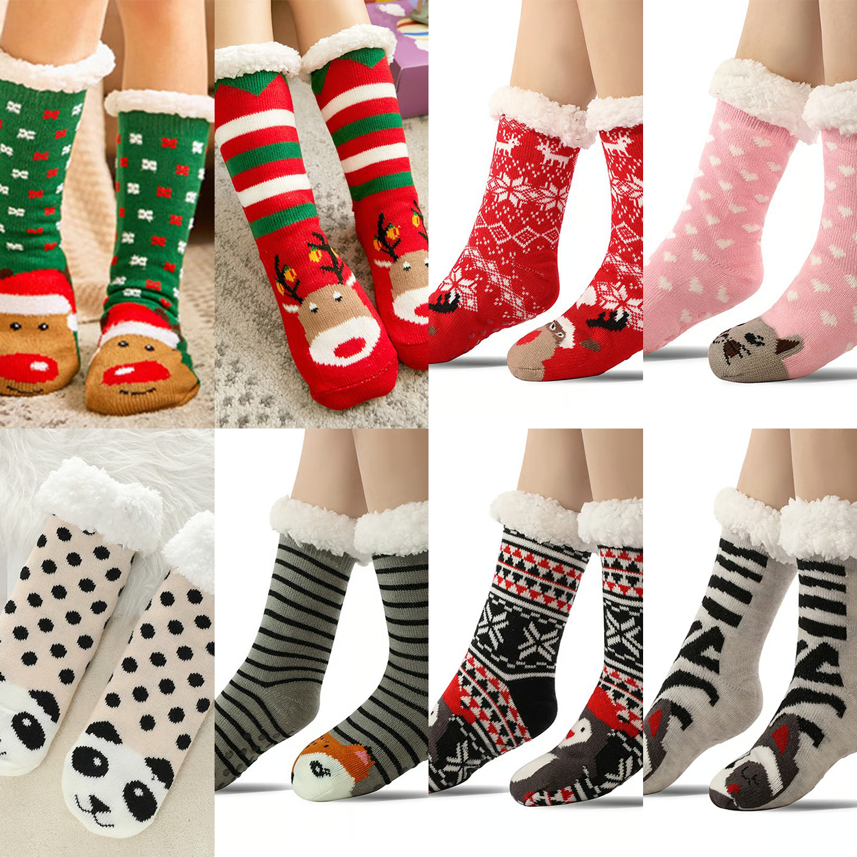 Cute Animal Ultra-thick Slipper Home Socks
