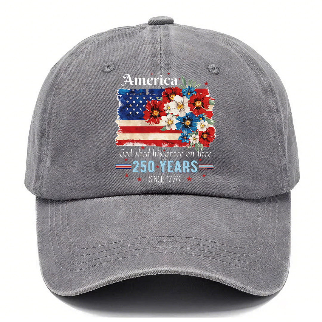 🇺🇸 America 250 Years Patriotic Floral Vintage Cap