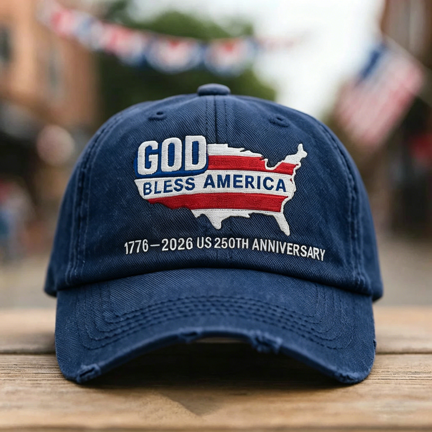 🇺🇸 God Bless America 250th Anniversary Vintage Cap
