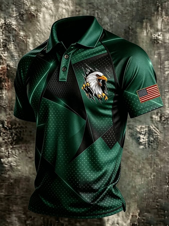 Men's 250th Anniversary Printed Business Polo Shirt