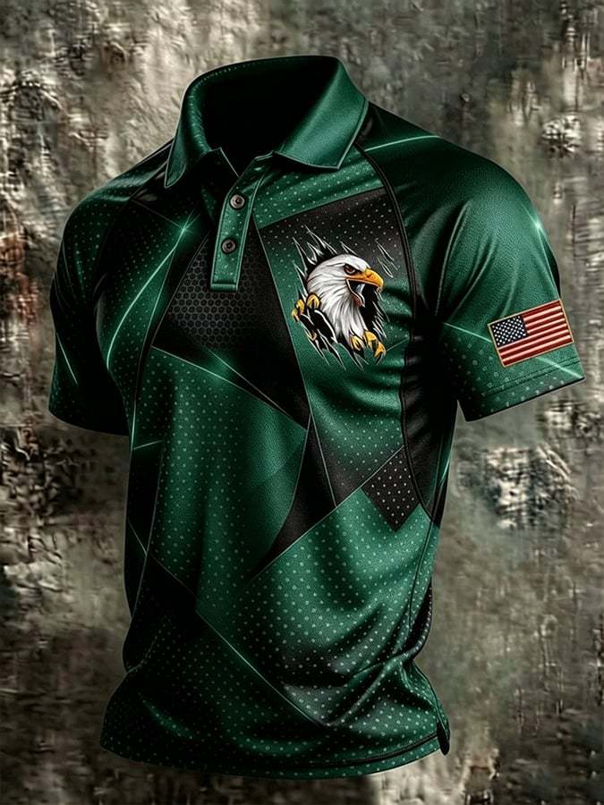 Men's 250th Anniversary Printed Business Polo Shirt