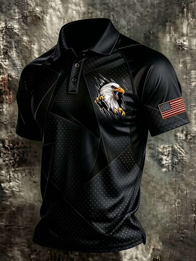 Men's 250th Anniversary Printed Business Polo Shirt