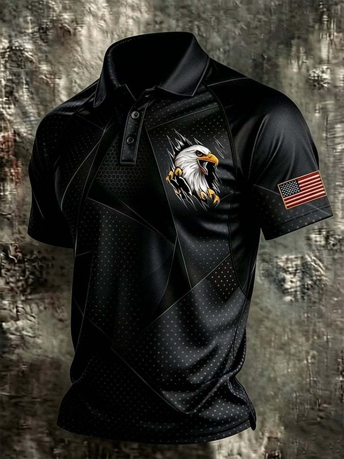 Men's 250th Anniversary Printed Business Polo Shirt