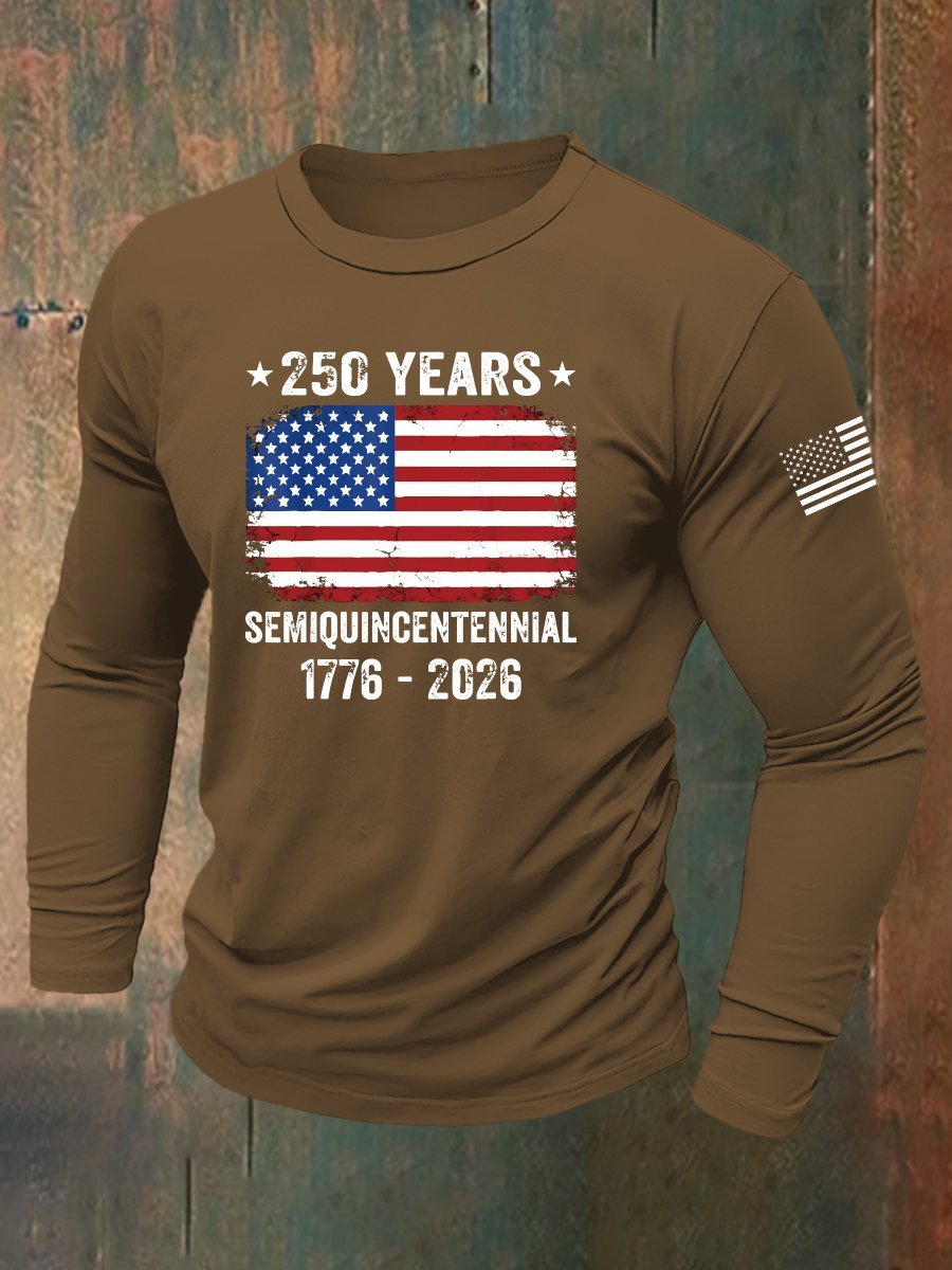 Men's Vintage Army 250th Anniversary Long-Sleeve T-Shirt
