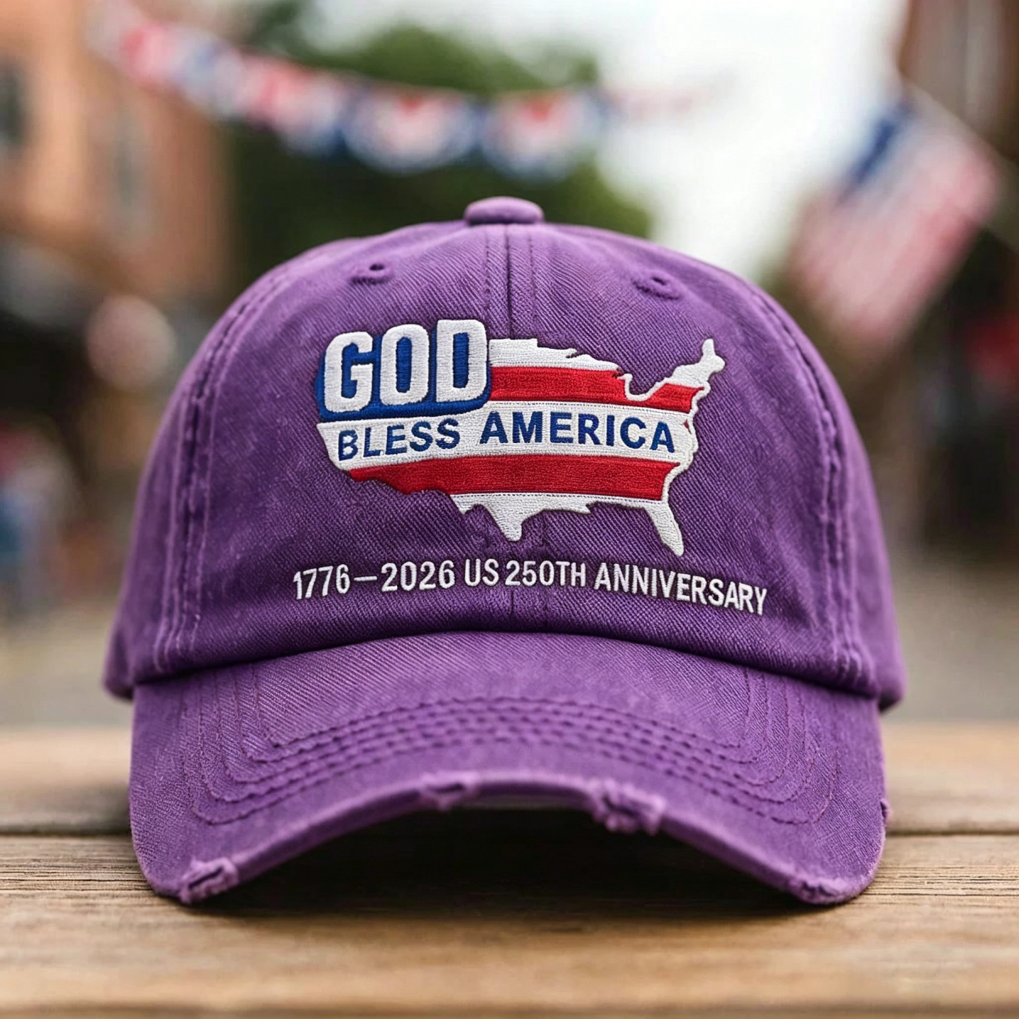 🇺🇸 God Bless America 250th Anniversary Vintage Cap