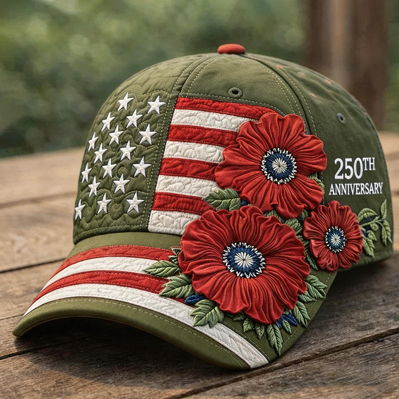 🇺🇸 250th Anniversary Commemorative Embroidered Baseball Cap