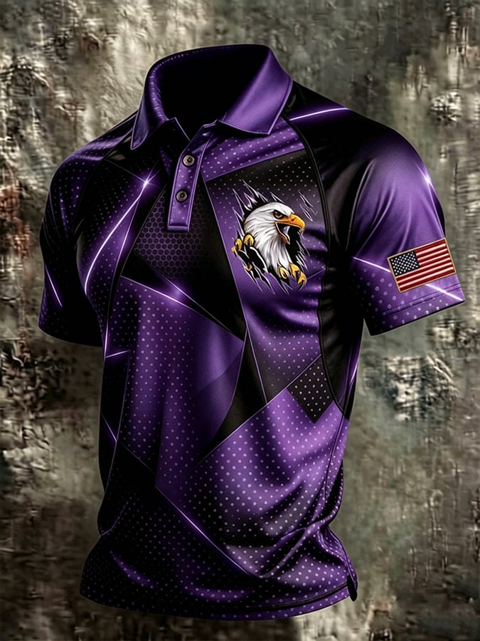 Men's 250th Anniversary Printed Business Polo Shirt