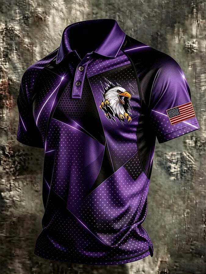 Men's 250th Anniversary Printed Business Polo Shirt