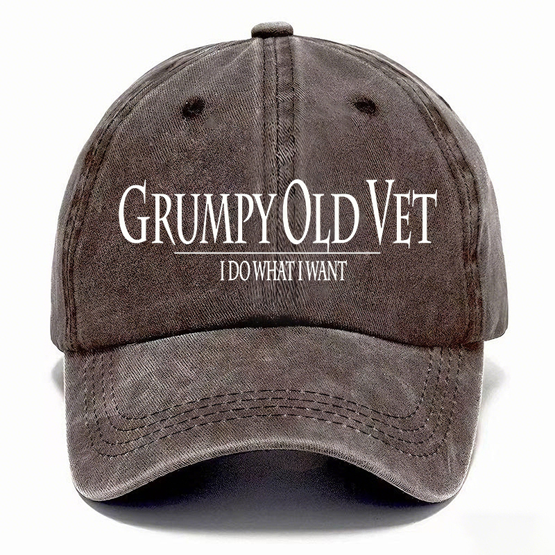 🧢GRUMPY OLD-Vintage Washed Baseball Cap