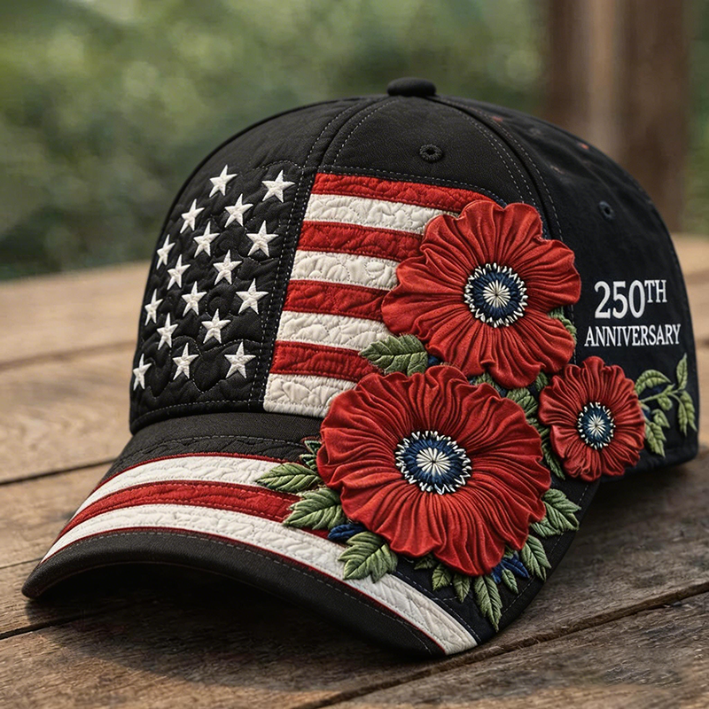 🇺🇸 250th Anniversary Commemorative Embroidered Baseball Cap