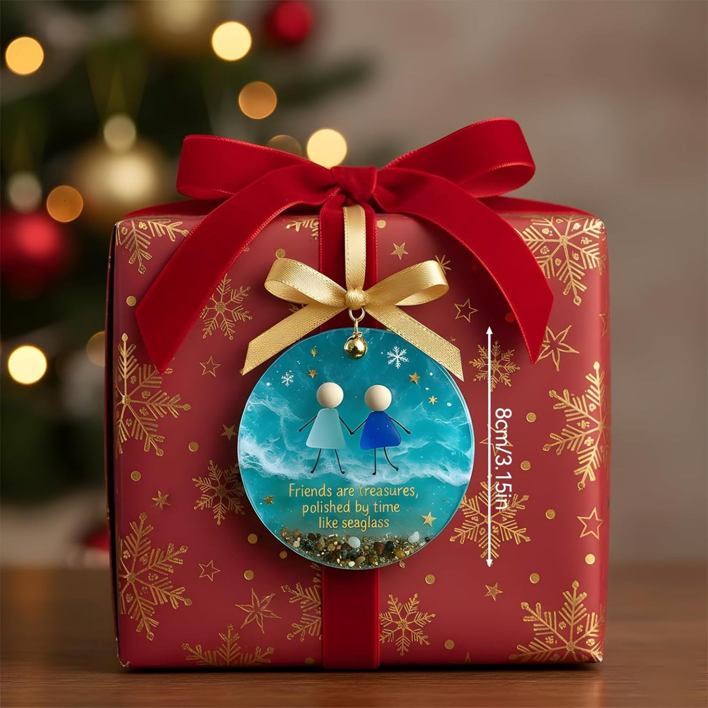 Friendship Sea Glass Christmas Ornament