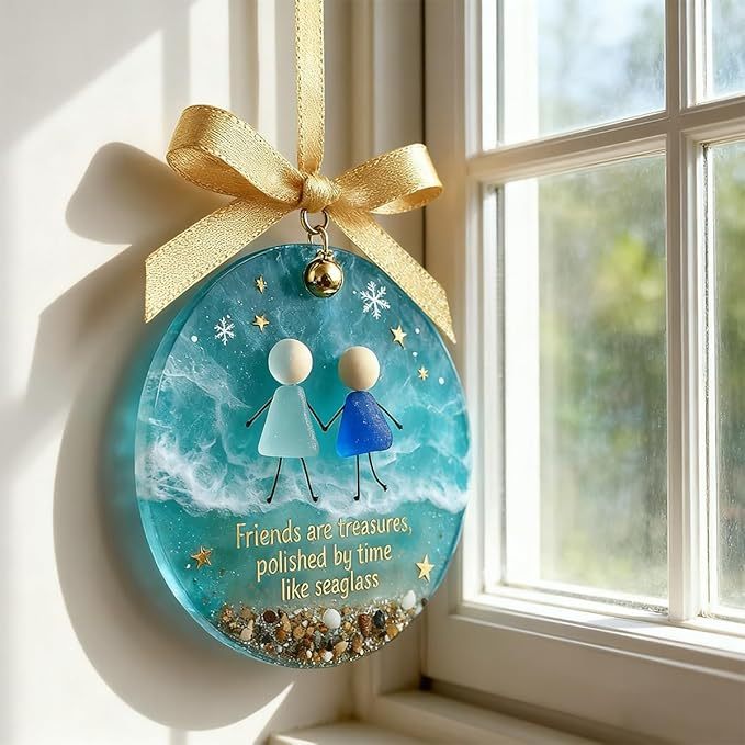 Friendship Sea Glass Christmas Ornament