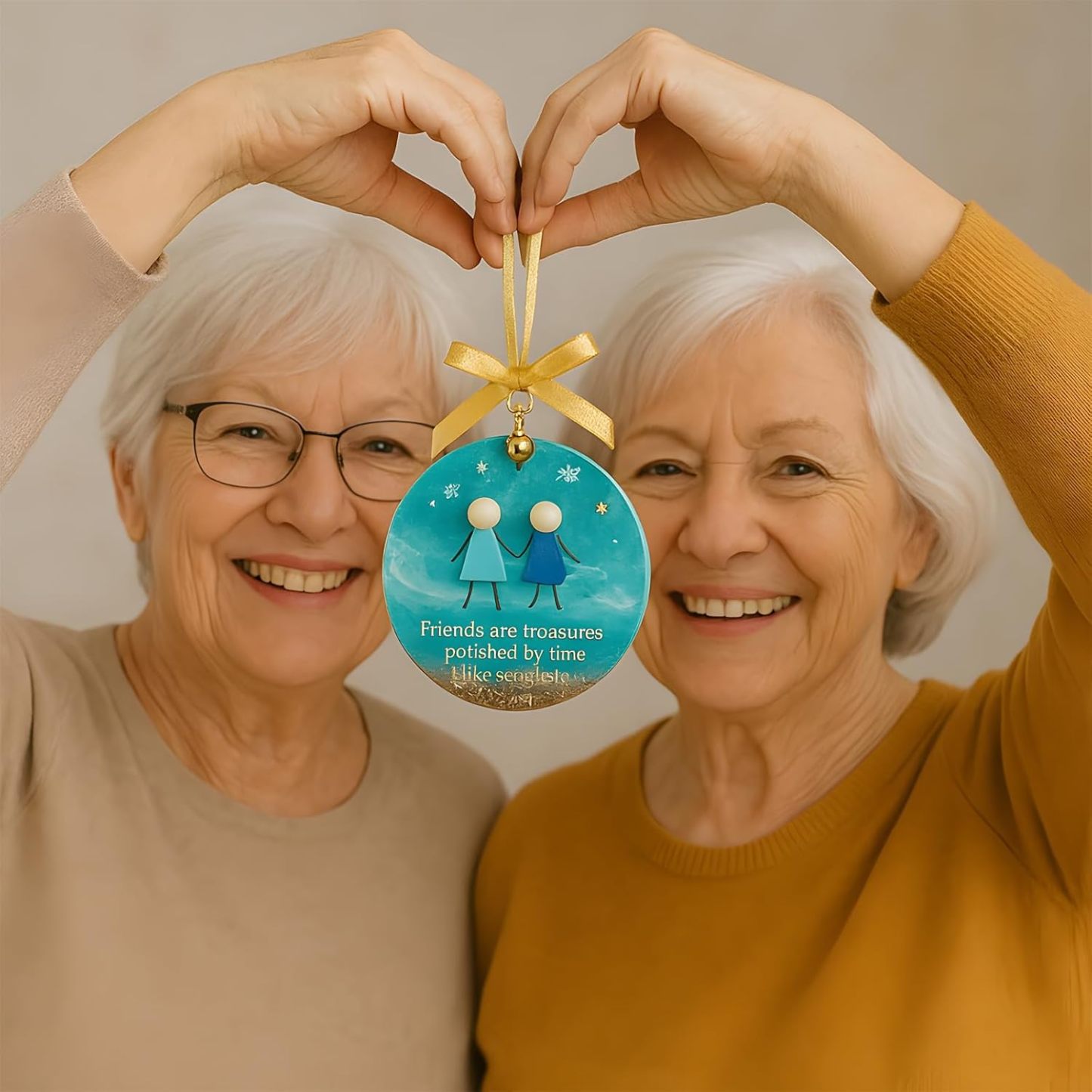 Friendship Sea Glass Christmas Ornament