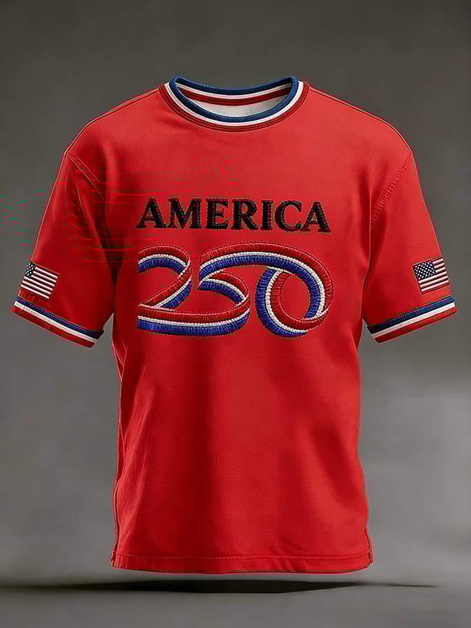 Men's 250th Anniversary of the United States Faith Print Short Sleeve T-shirt