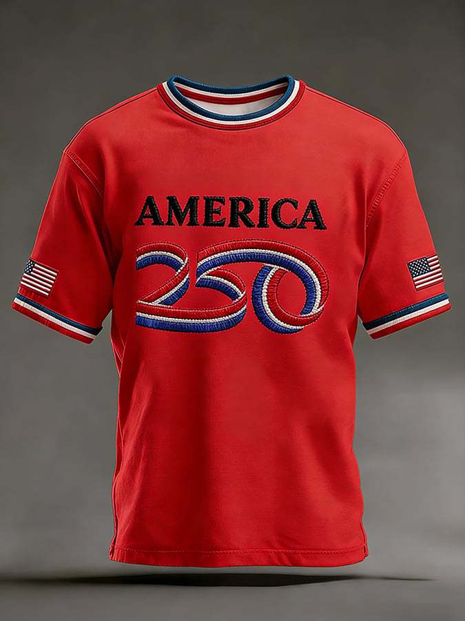 Men's 250th Anniversary of the United States Faith Print Short Sleeve T-shirt