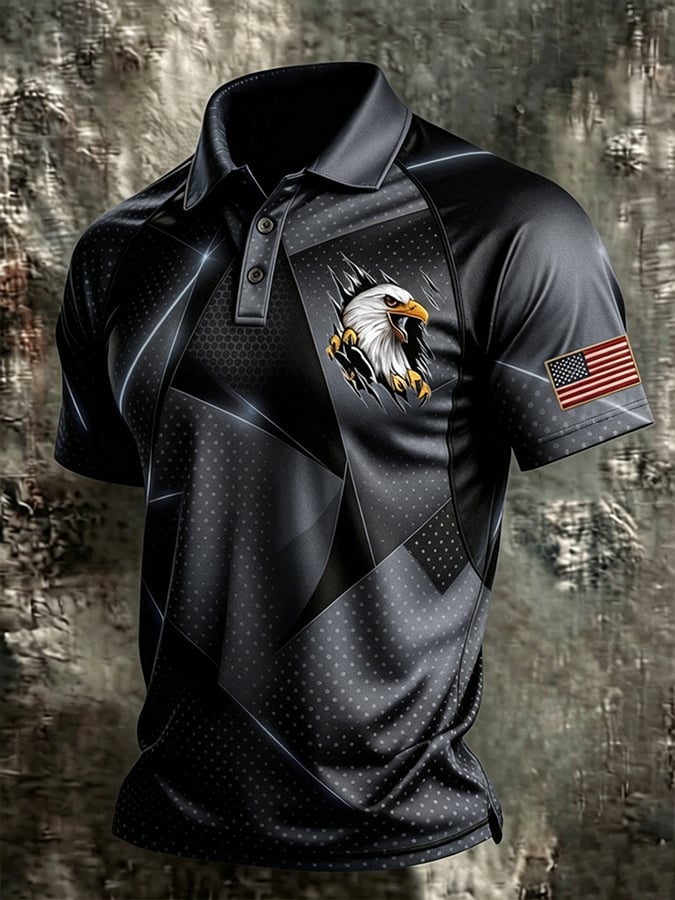Men's 250th Anniversary Printed Business Polo Shirt
