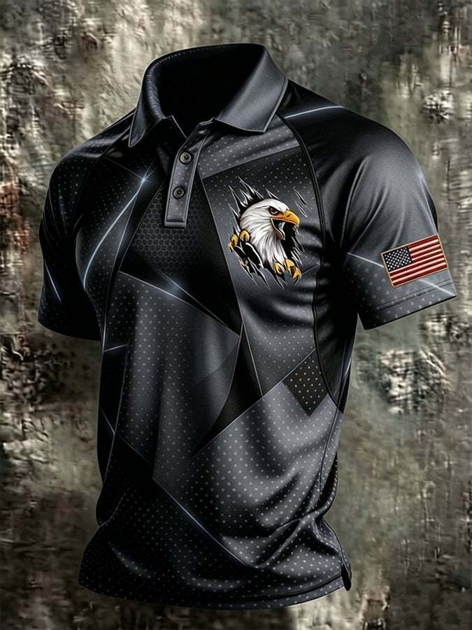 Men's 250th Anniversary Printed Business Polo Shirt