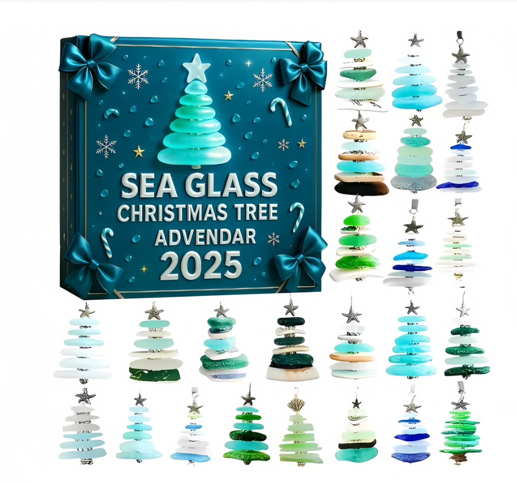🔥🌊🎄Sea Glass Christmas Tree Advent Calendar🔥